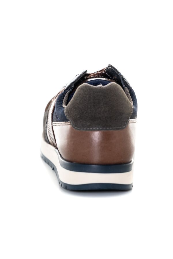 Zapatos De Piel Hombre Redskins AFFAIRE MARINE + GRIS + MARRON