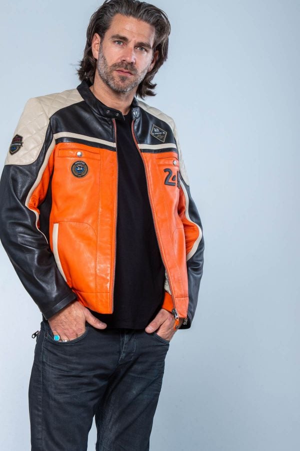 Blouson Homme 24h Le Mans LINO ORANGE