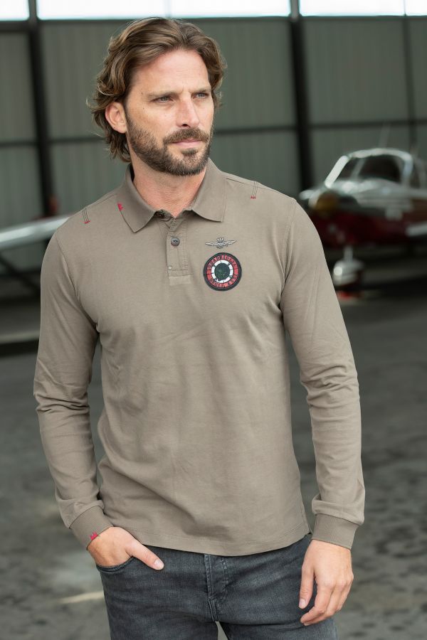 Polo Homme Aeronautica Militare PO1810J564 57568 LIGHT MUD