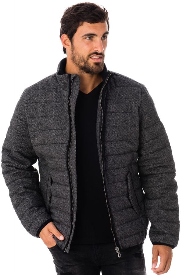 Blouson Homme Kaporal NATEO DARK GREY MELANGED - Cuir-city.com