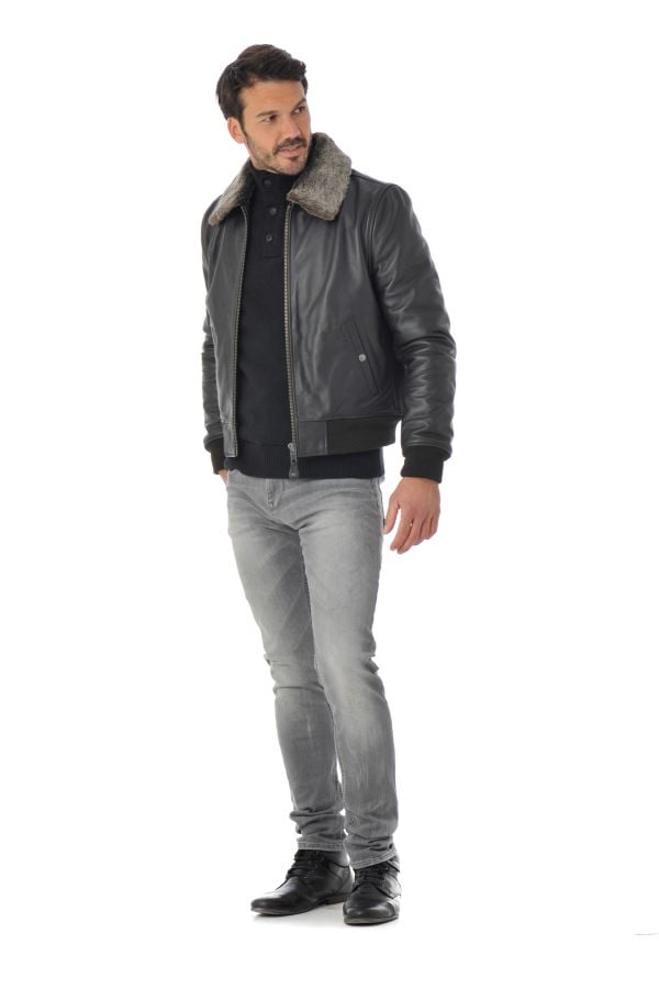 Blouson Homme Schott LC930D BROWN