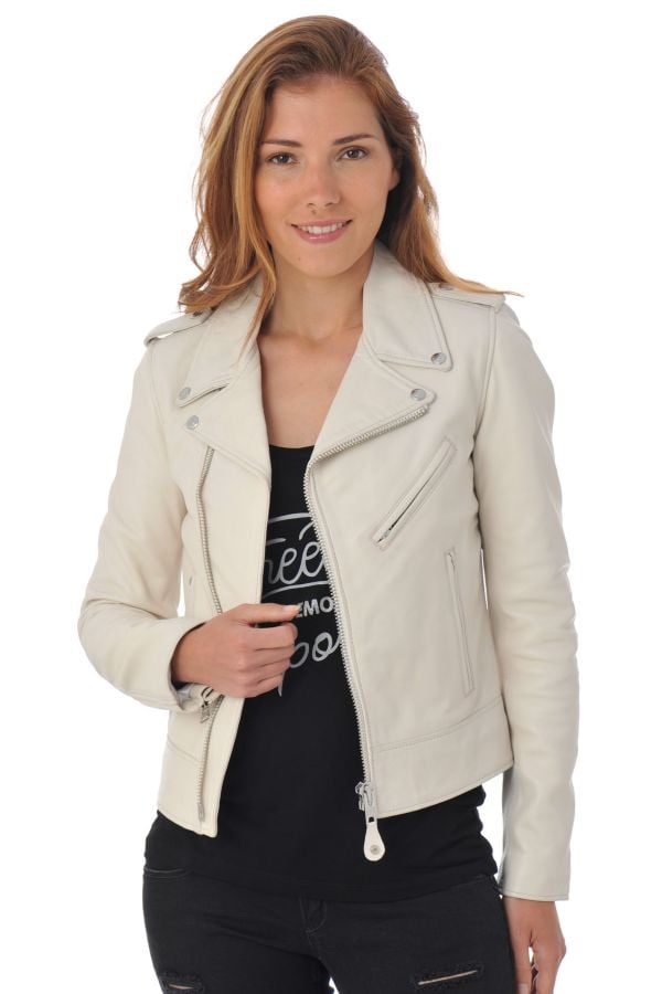 Damen Jacke Schott LCW1601D WHITE