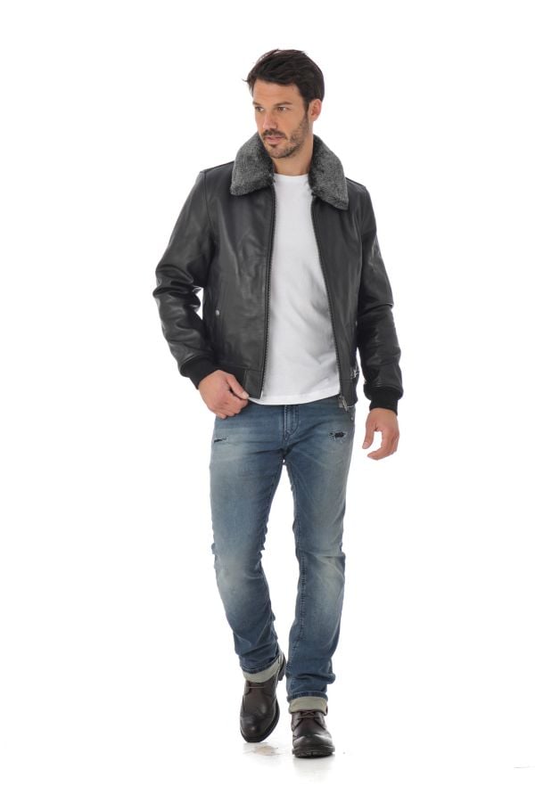 Blouson Homme Schott LC930D BLACK