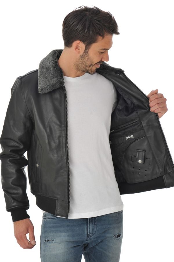 Blouson Homme Schott LC930D BLACK