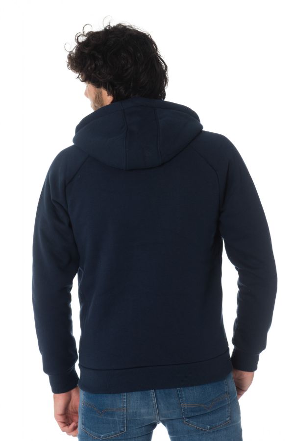 Sweat Kaporal Perry Homme - French Terry - Capuche - 60% Coton 40% Polyester - Couleur Asphalt