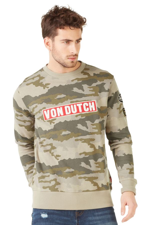 Pull/sweatshirt Homme Von Dutch SWEAT CLINT CAMOUFLAGE