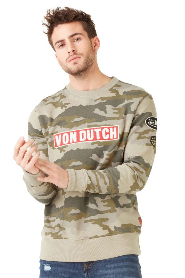 Pull/sweatshirt Homme Von Dutch SWEAT CLINT CAMOUFLAGE