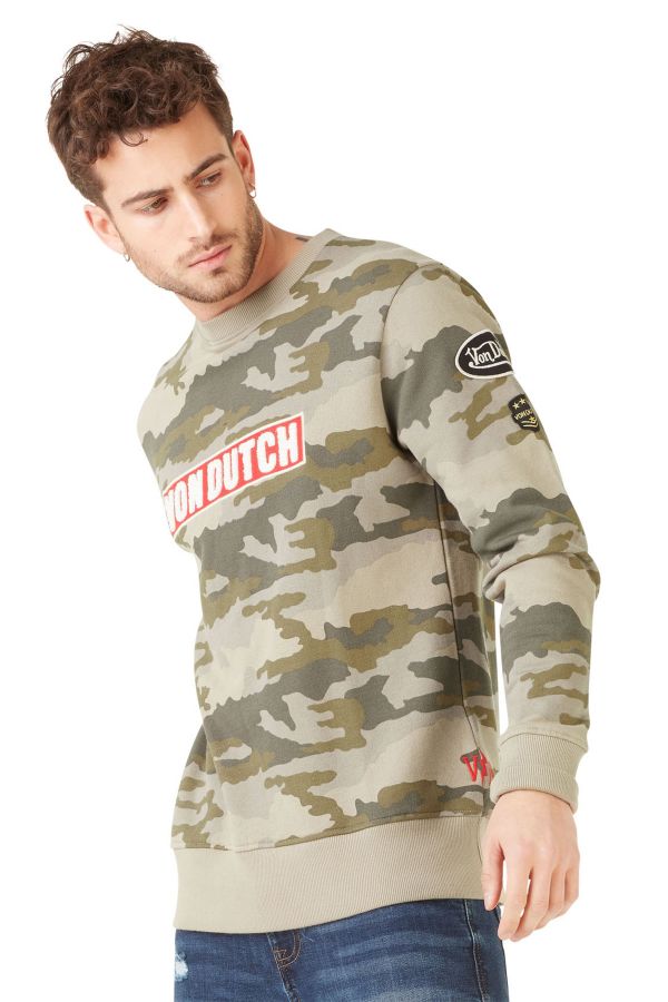 Pull/sweatshirt Homme Von Dutch SWEAT CLINT CAMOUFLAGE