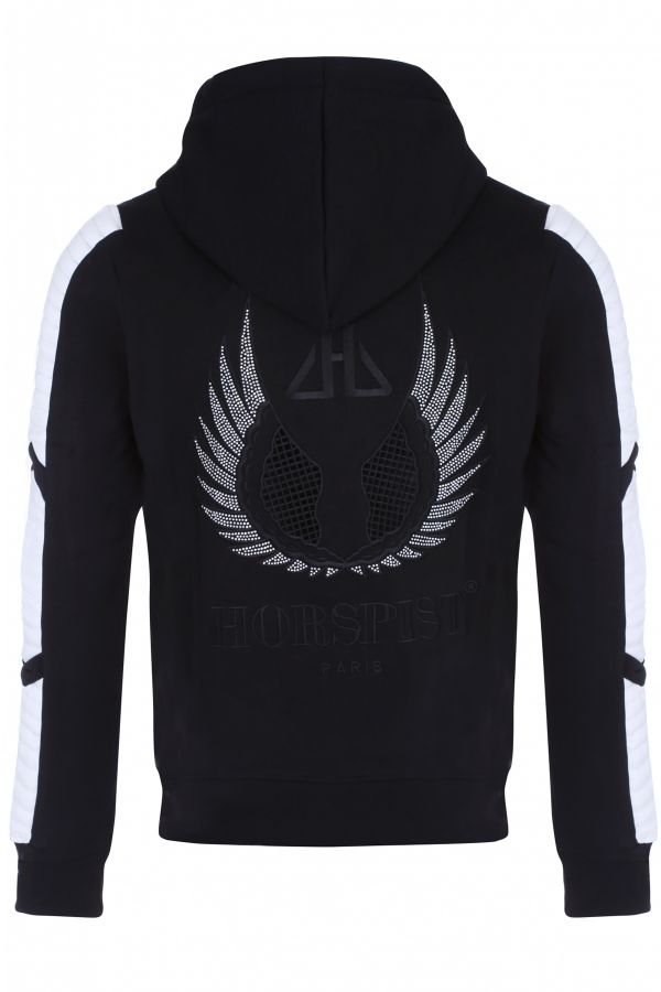 Herren Pullover/sweatshirt Horspist LEEDS M300 BLACK/WHITE