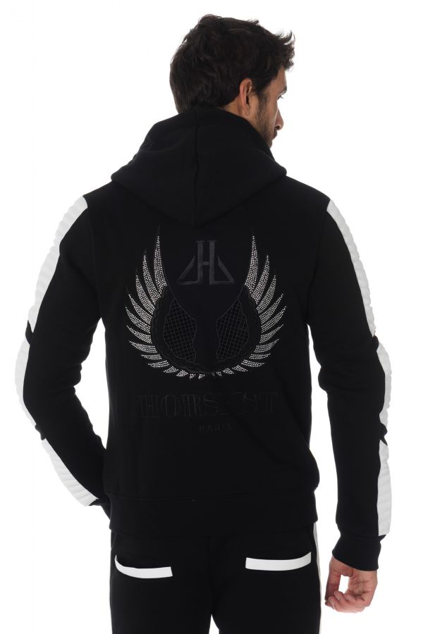 Herren Pullover/sweatshirt Horspist LEEDS M300 BLACK/WHITE