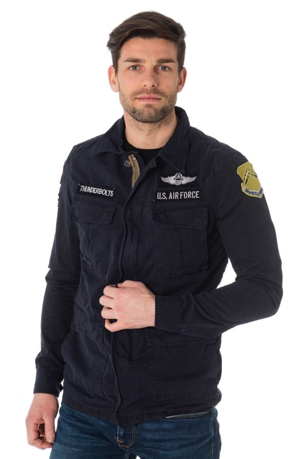 Veste homme schott WILLIAMS NAVY - cuir-city.com