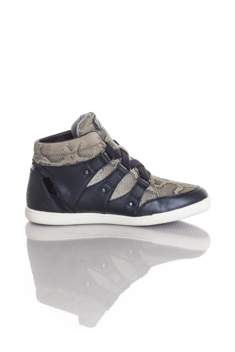Sneakers In Tela Donna Redskins GLISSAN NOIR BEIGE — vista 2