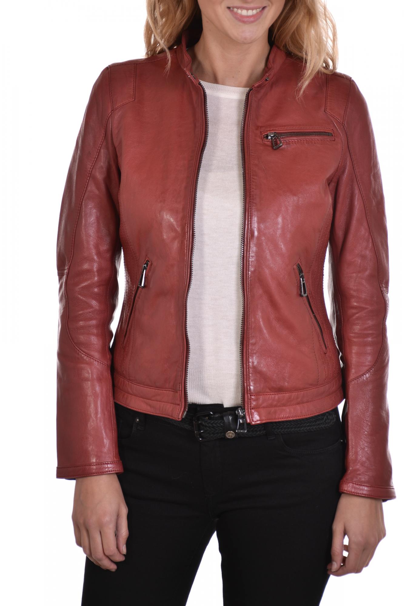 Blouson Femme Rose Garden KELLY LAMB RUBY DARK RED — vue 5