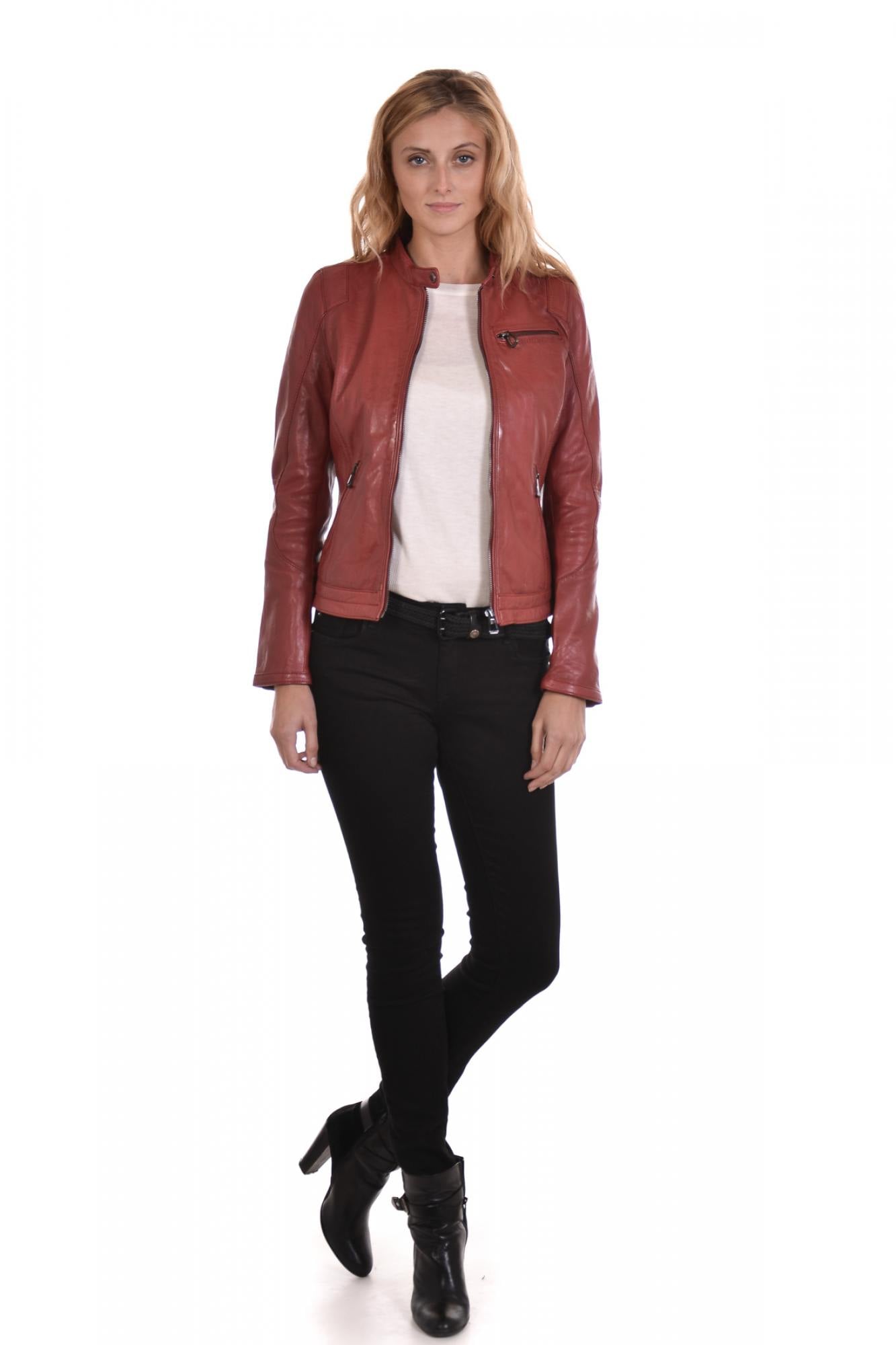 Blouson Femme Rose Garden KELLY LAMB RUBY DARK RED — vue 2