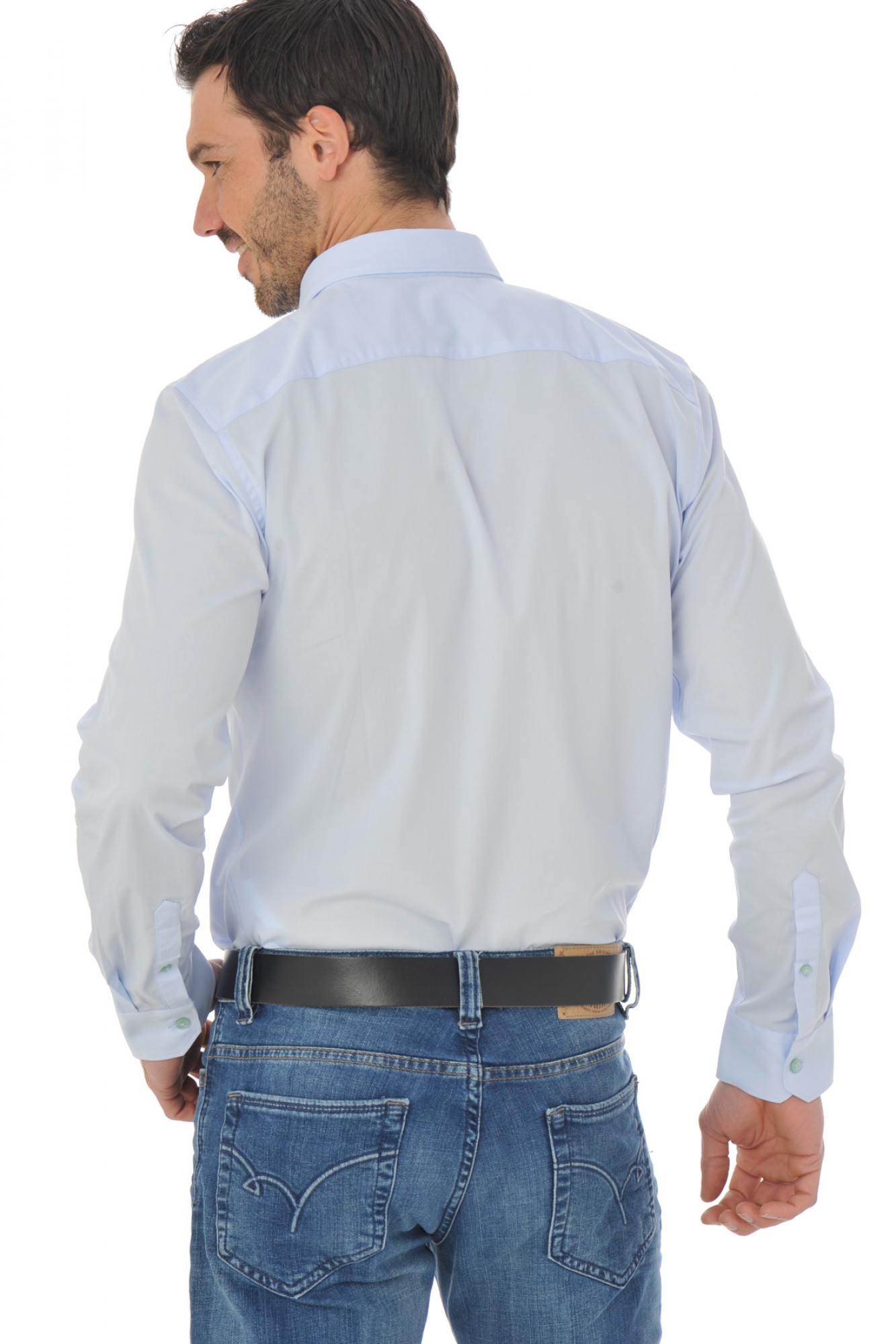 Camisa Hombre Chevignon DCCC005 BLEU CIEL 1052 — vista 4