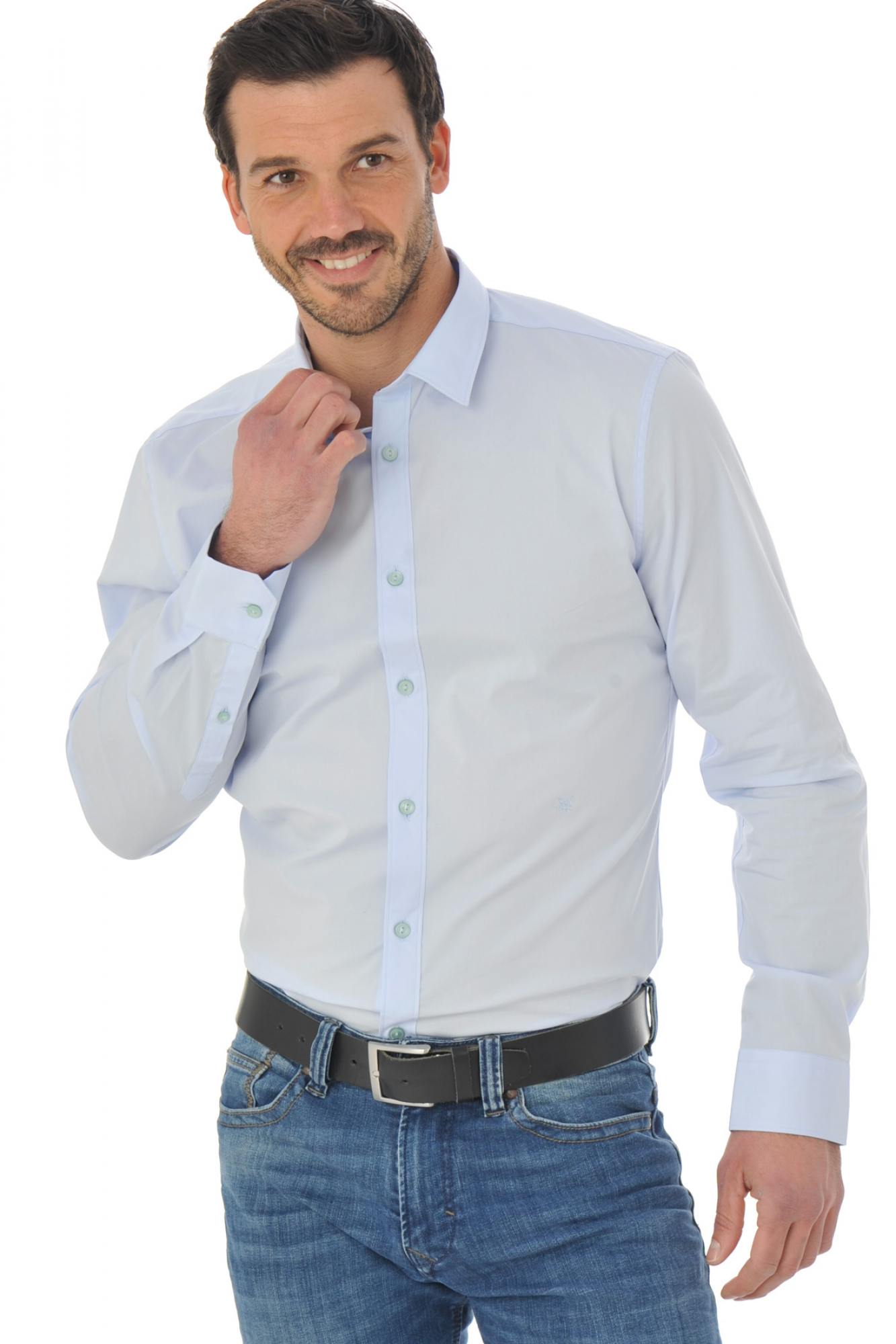 Camisa Hombre Chevignon DCCC005 BLEU CIEL 1052 — vista 1
