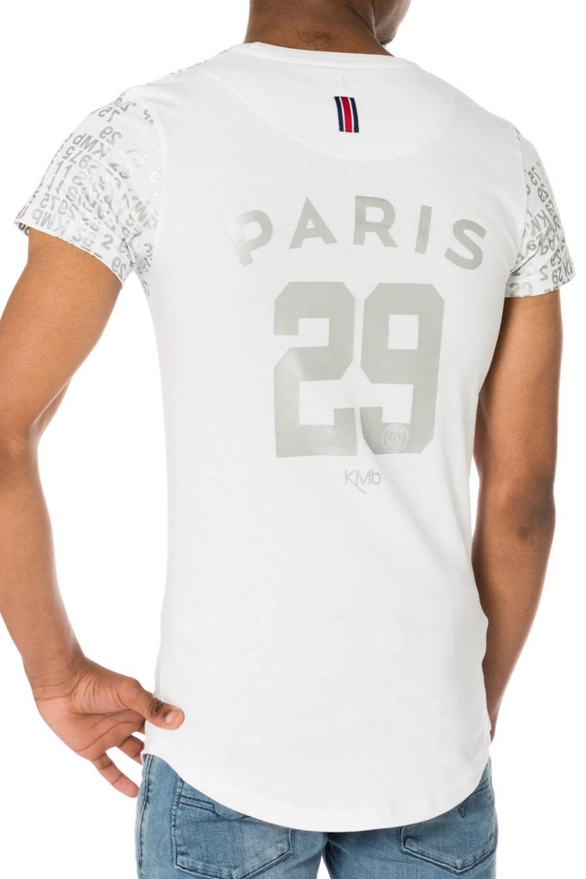 Camiseta Niño Paris Saint Germain D JUNIOR KYLIAN BLANC — vista 2