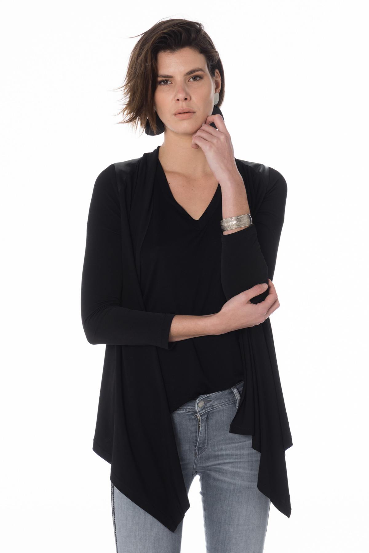 Gilet Donna Pellessimo SONIA VISCOSE/AG NOIR — vista 1