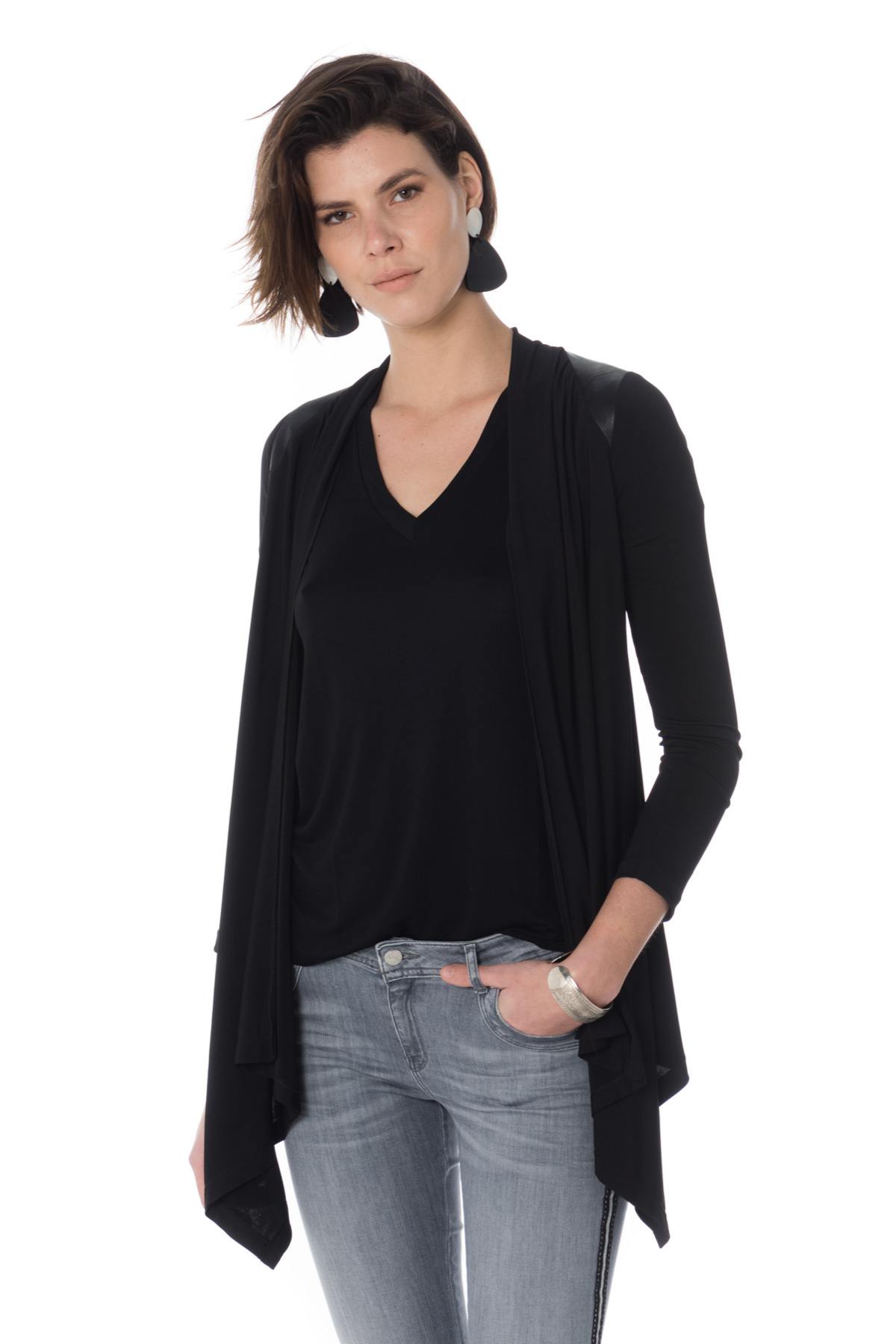 Gilet Donna Pellessimo SONIA VISCOSE/AG NOIR — vista 4