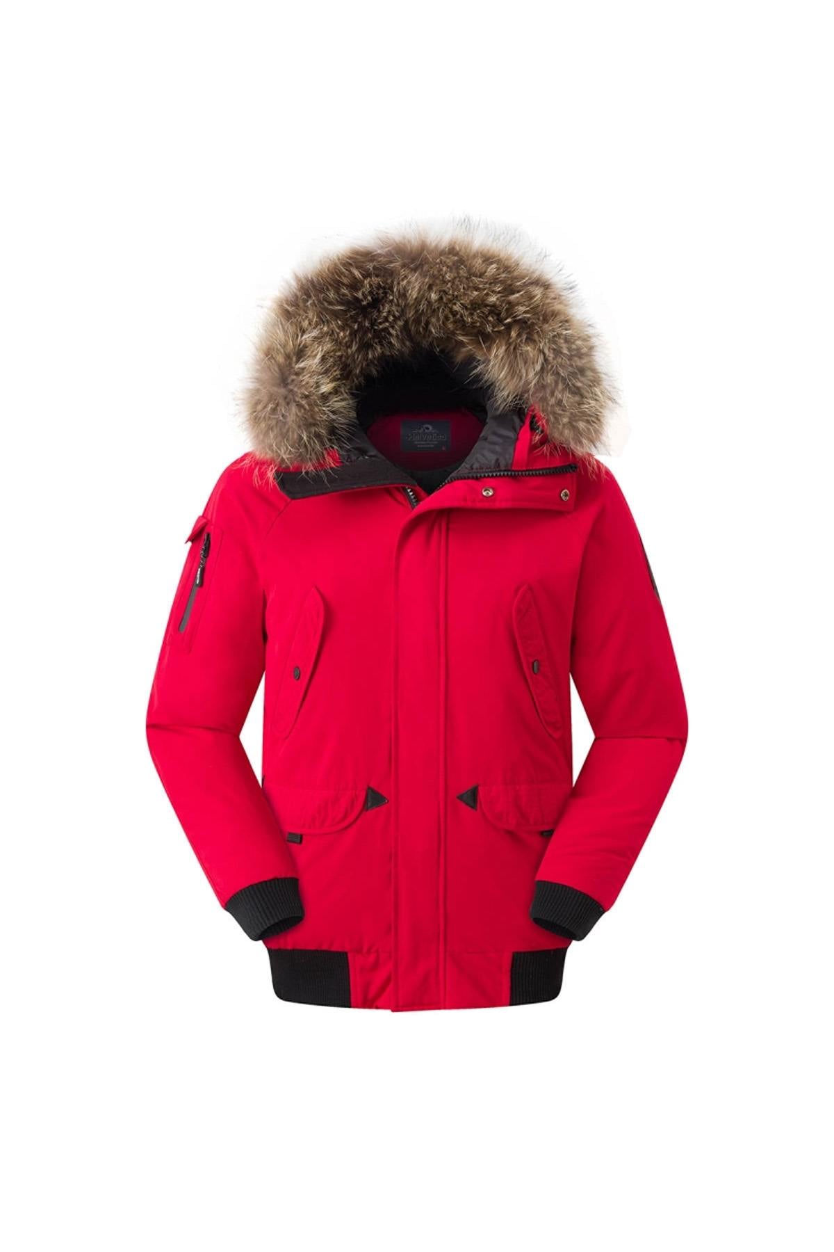 Chaqueta Hombre Helvetica Mountain Pioneers ANCHORAGE MEN RACCOON ED RED  — vista 6