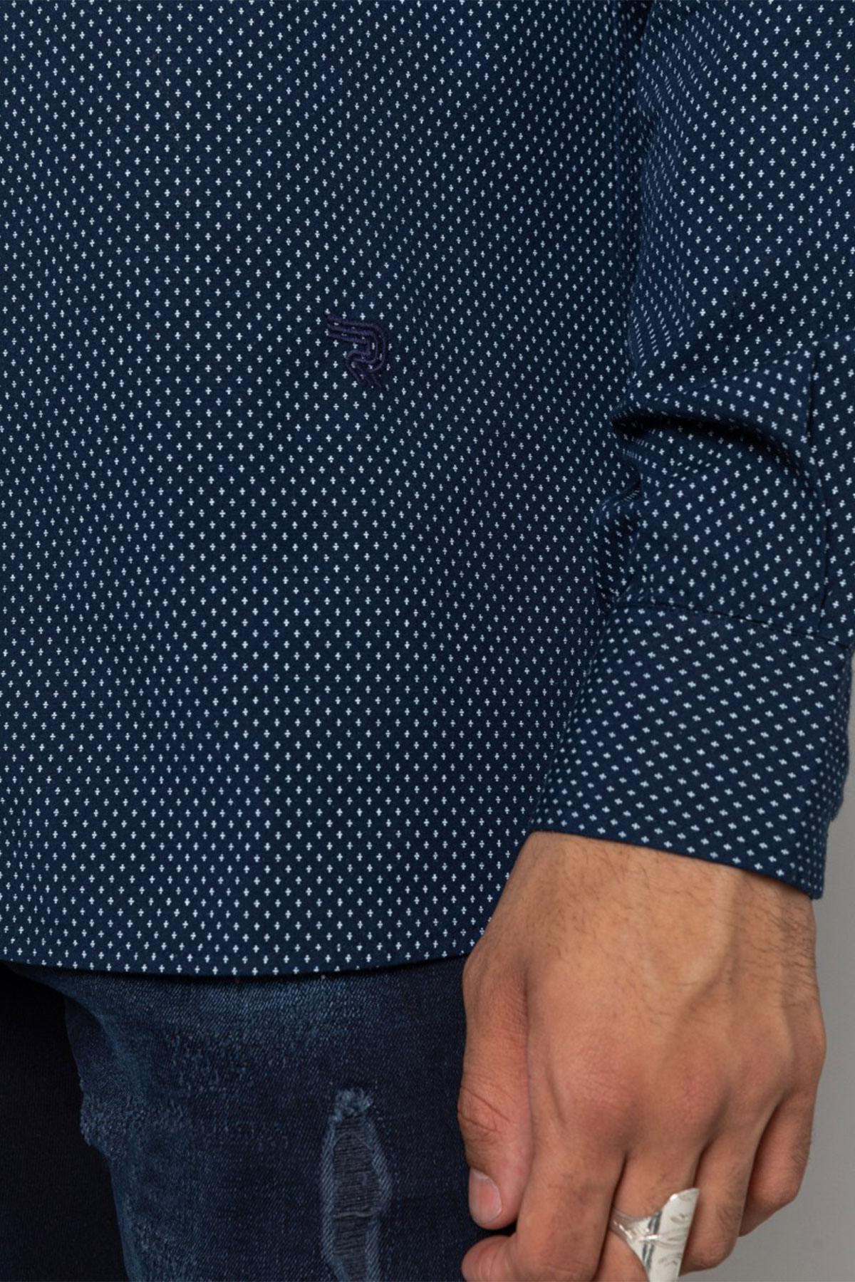 Camicia Uomo Redskins KIKS VIA DARK NAVY — vista 3