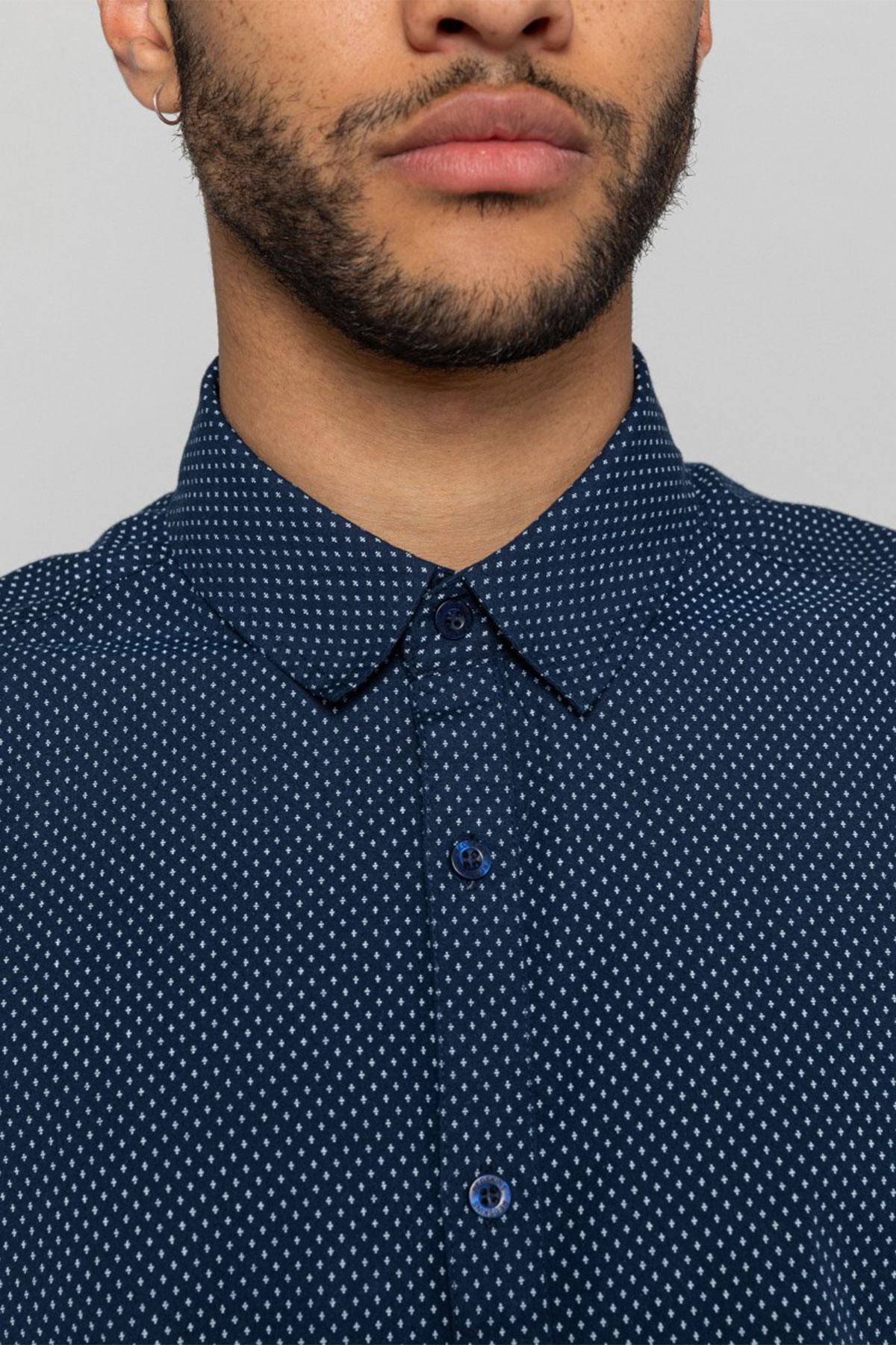 Camicia Uomo Redskins KIKS VIA DARK NAVY — vista 2