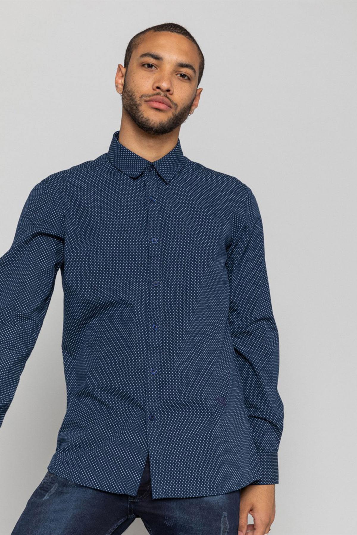 Camicia Uomo Redskins KIKS VIA DARK NAVY — vista 1