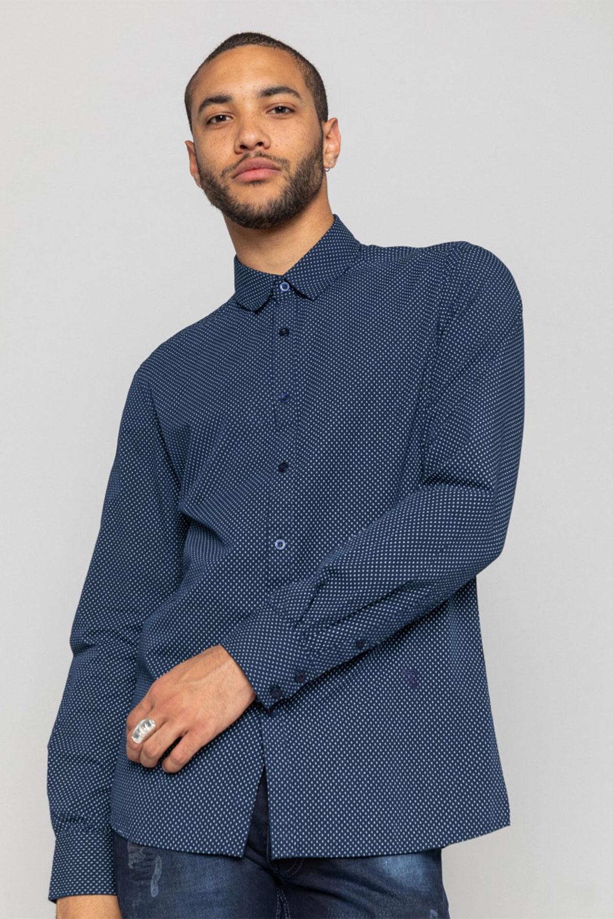 Camicia Uomo Redskins KIKS VIA DARK NAVY — vista 5