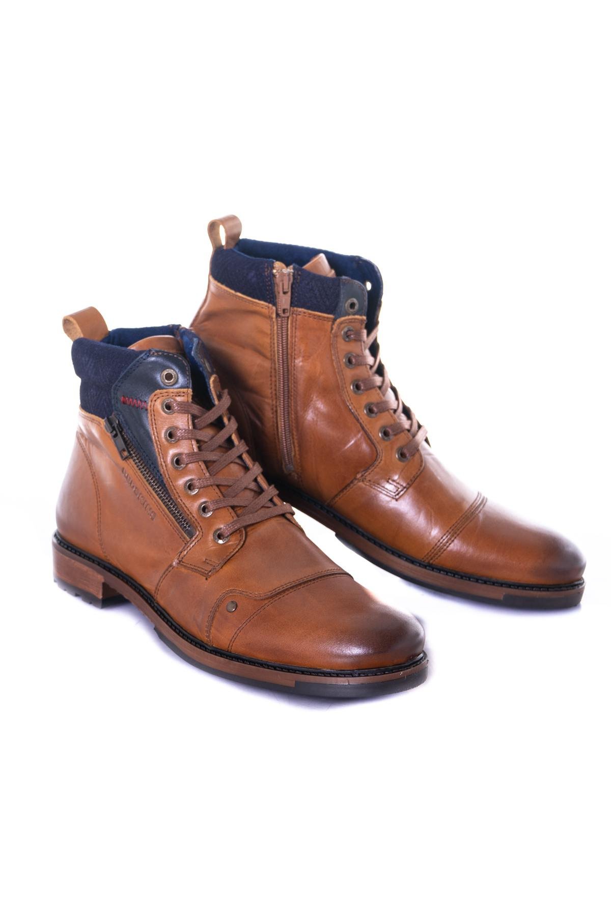 Boots Bottes Homme Redskins Hamam Cognac Marine Cuir