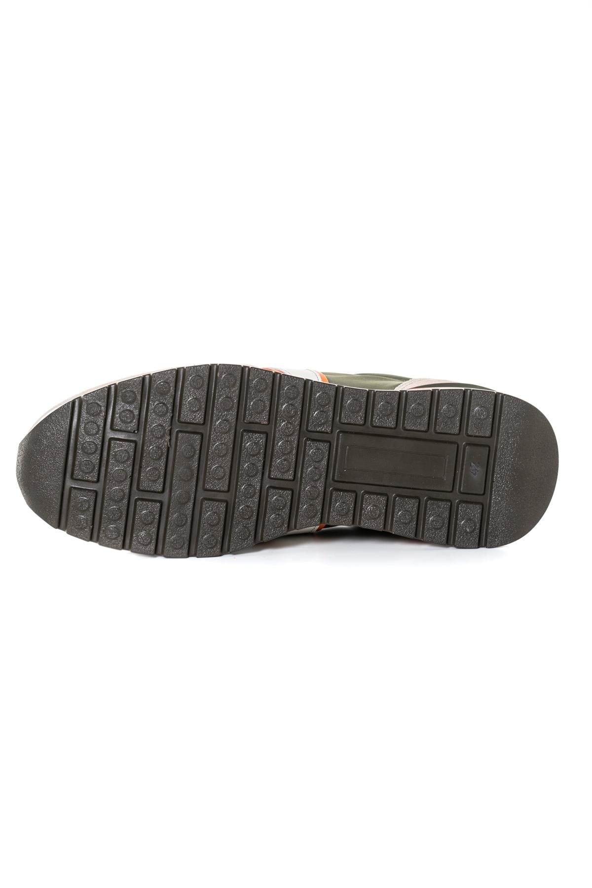Scarpe Da Ginnastica In Pelle Uomo Redskins PACIFIC BEIGE KAKI ORANGE — vista 4