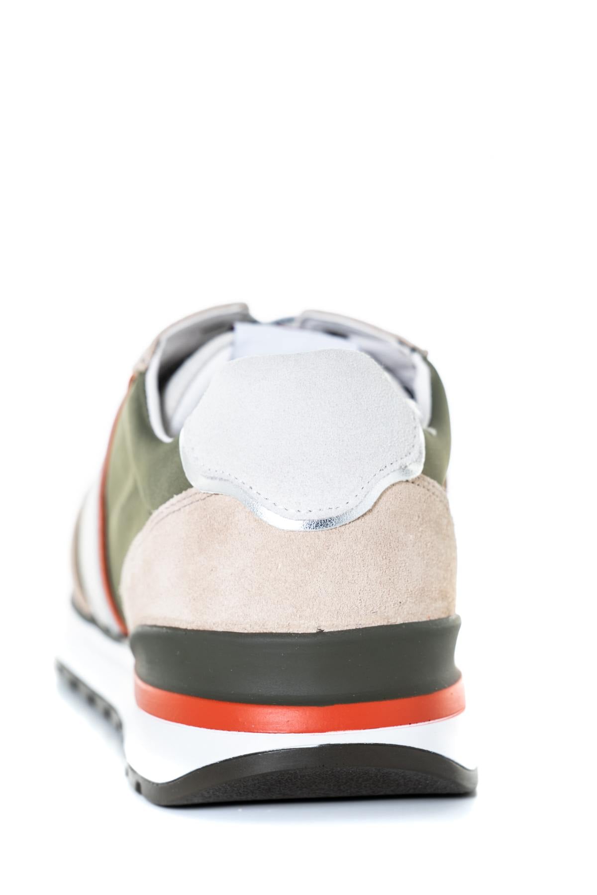Scarpe Da Ginnastica In Pelle Uomo Redskins PACIFIC BEIGE KAKI ORANGE — vista 6