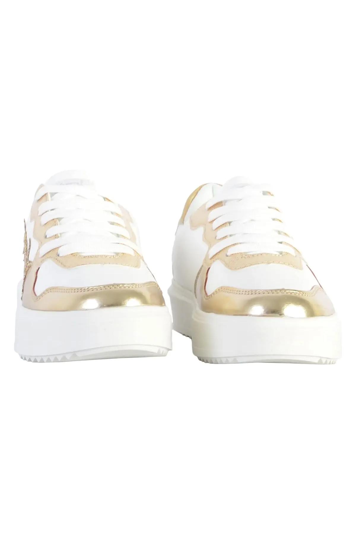 Damen Ledersneakers Kaporal Shoes HARLOW BLANC OR — Ansicht 3