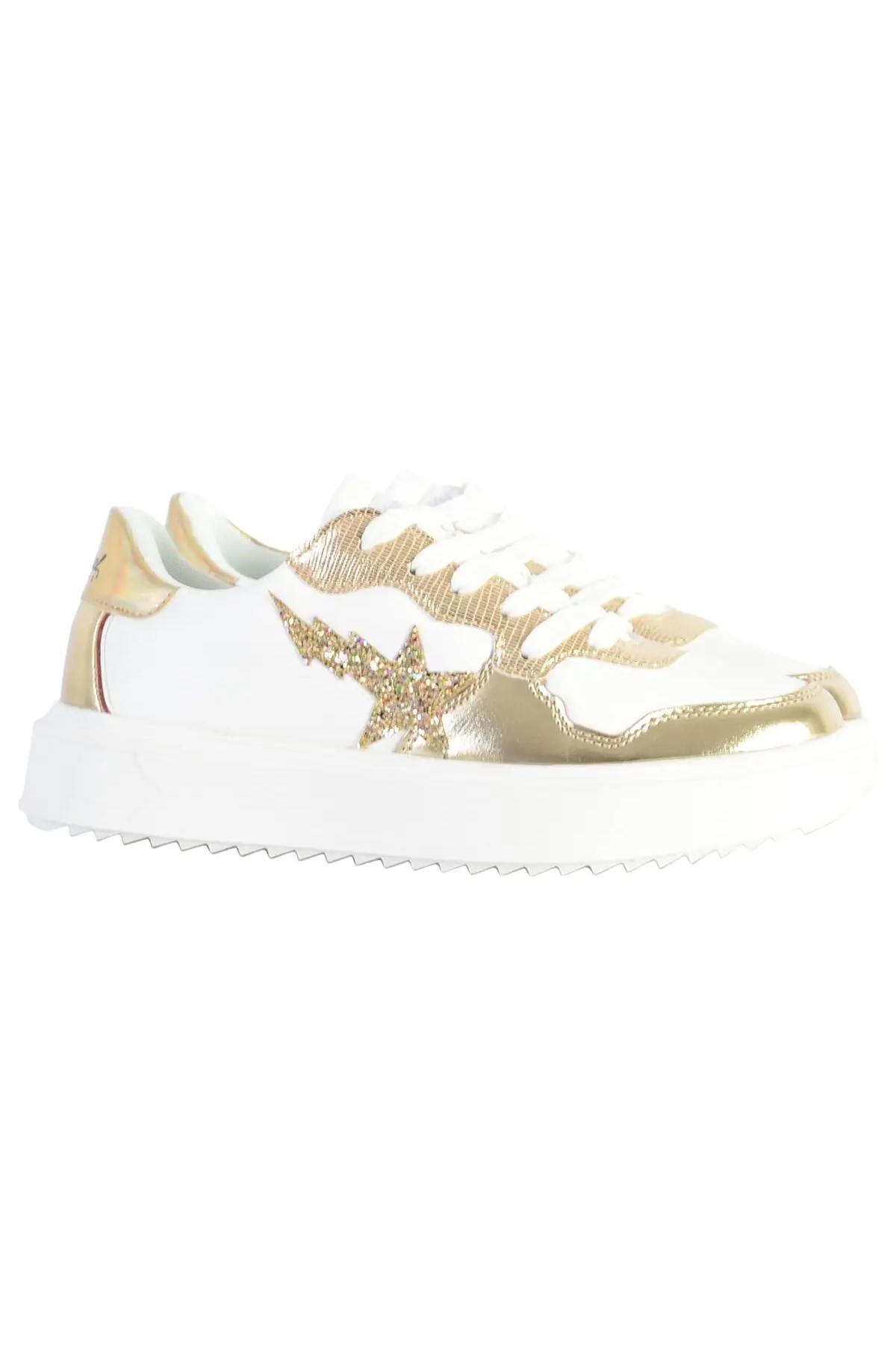 Damen Ledersneakers Kaporal Shoes HARLOW BLANC OR — Ansicht 1
