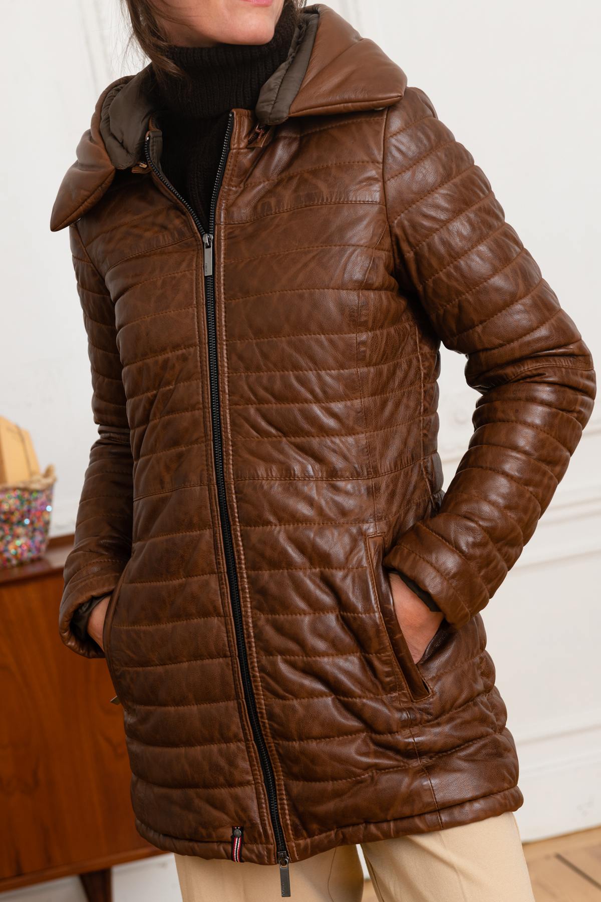 Damen Jacke Oakwood HOPPER COGNAC 507 — Ansicht 1