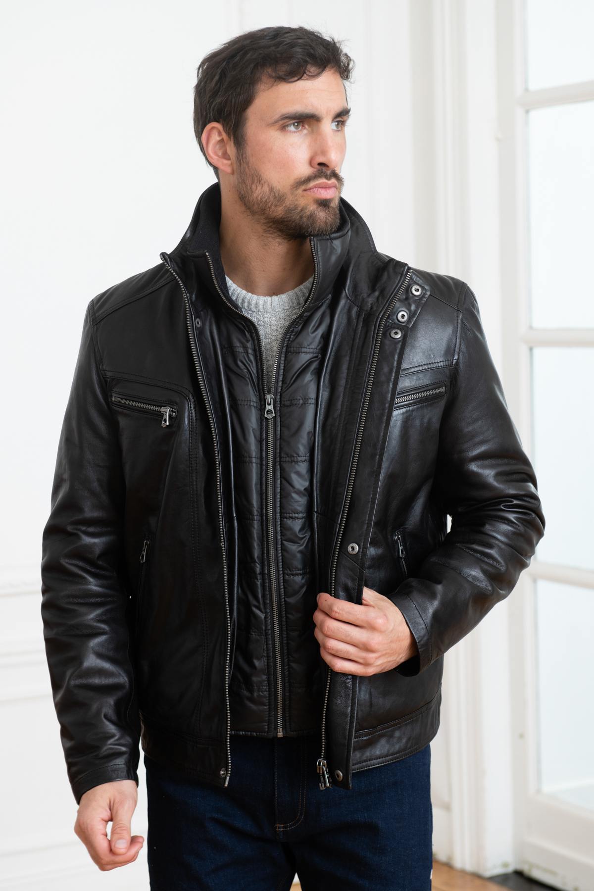 Herren Mantel Daytona FALCONERO IC SHEEP MANILA BLACK  — Ansicht 4