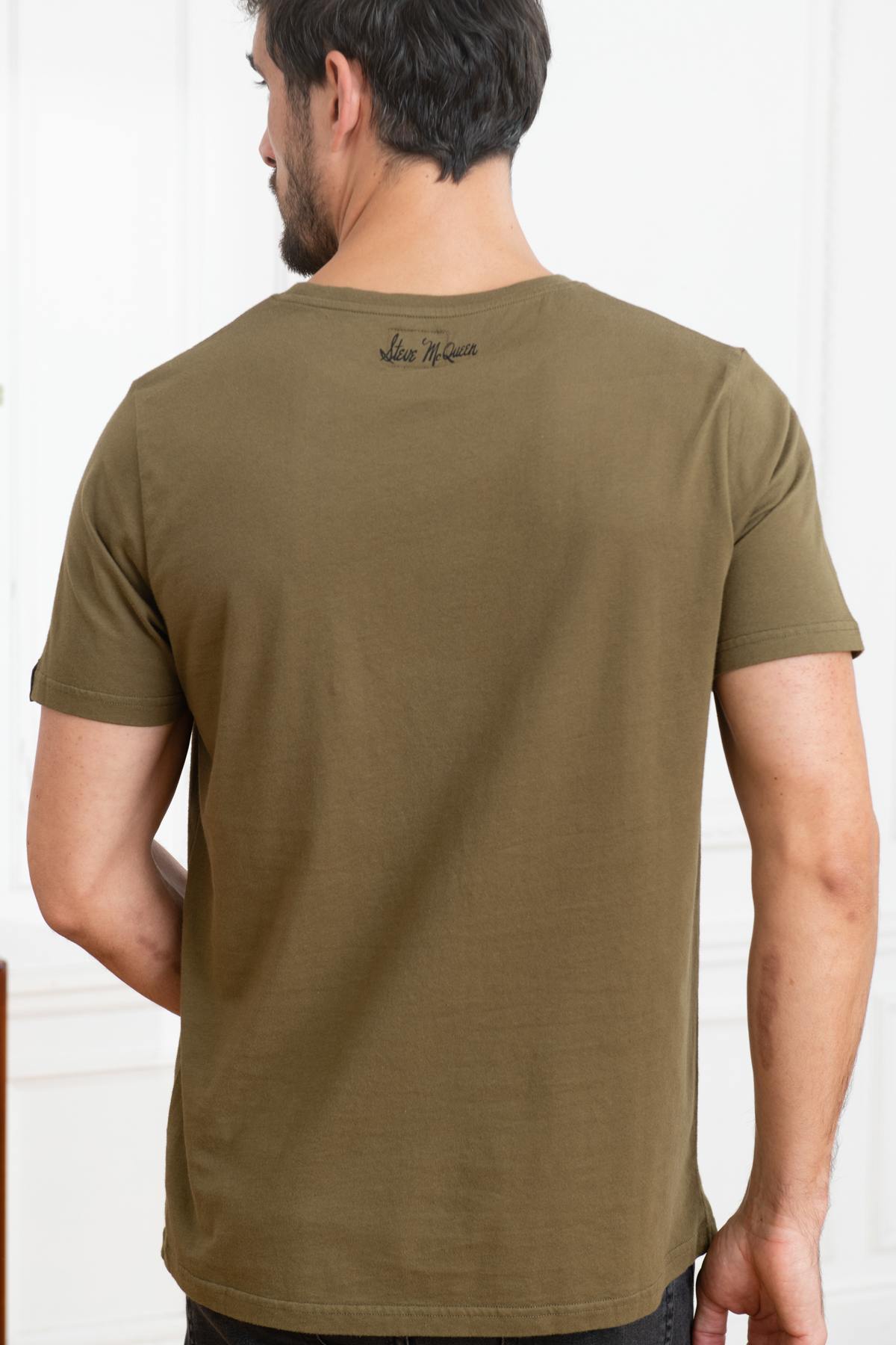 Tee Shirt Homme Steve Mcqueen MACHINE KAKI SHADOW — vue 4