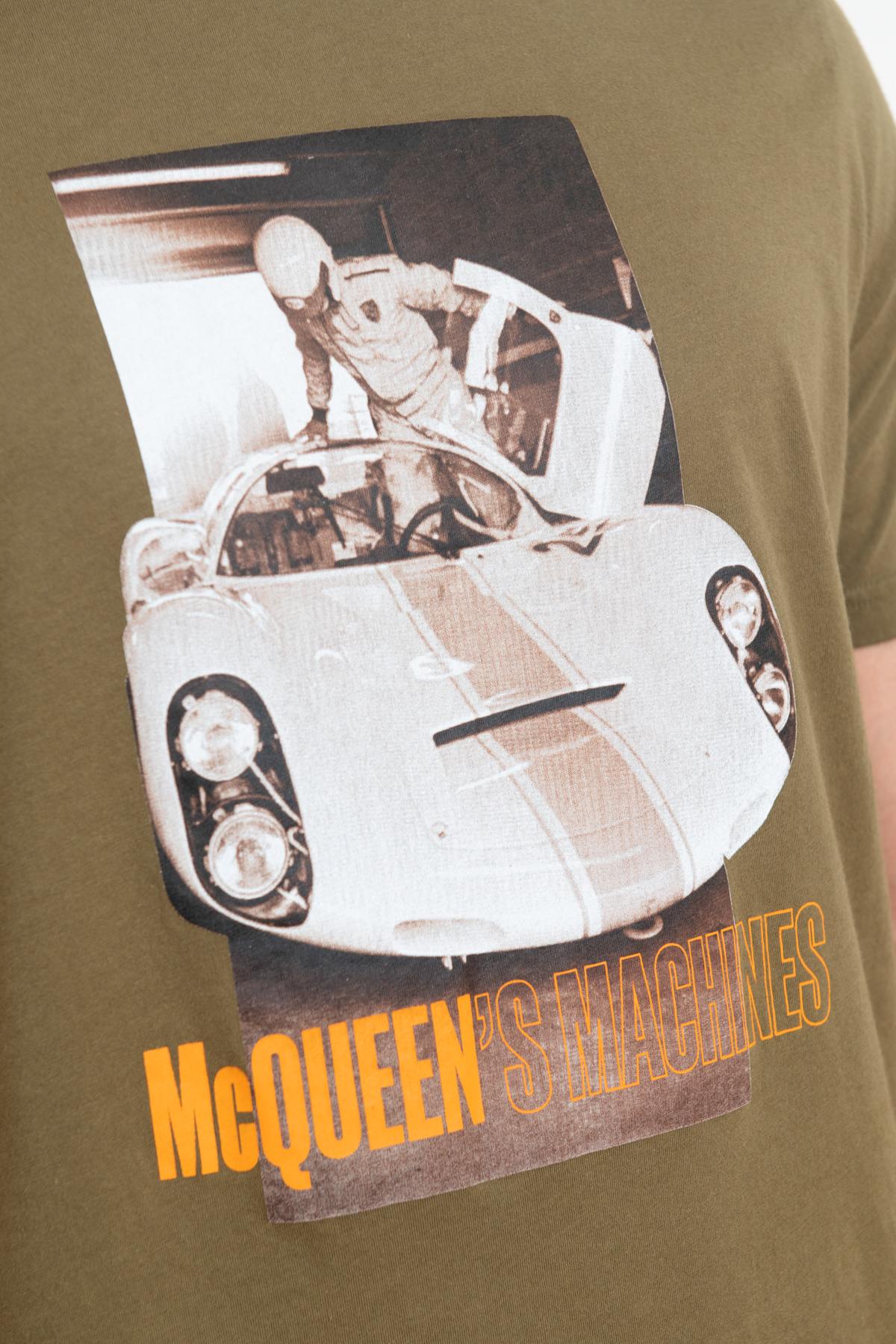 Tee Shirt Homme Steve Mcqueen MACHINE KAKI SHADOW — vue 3
