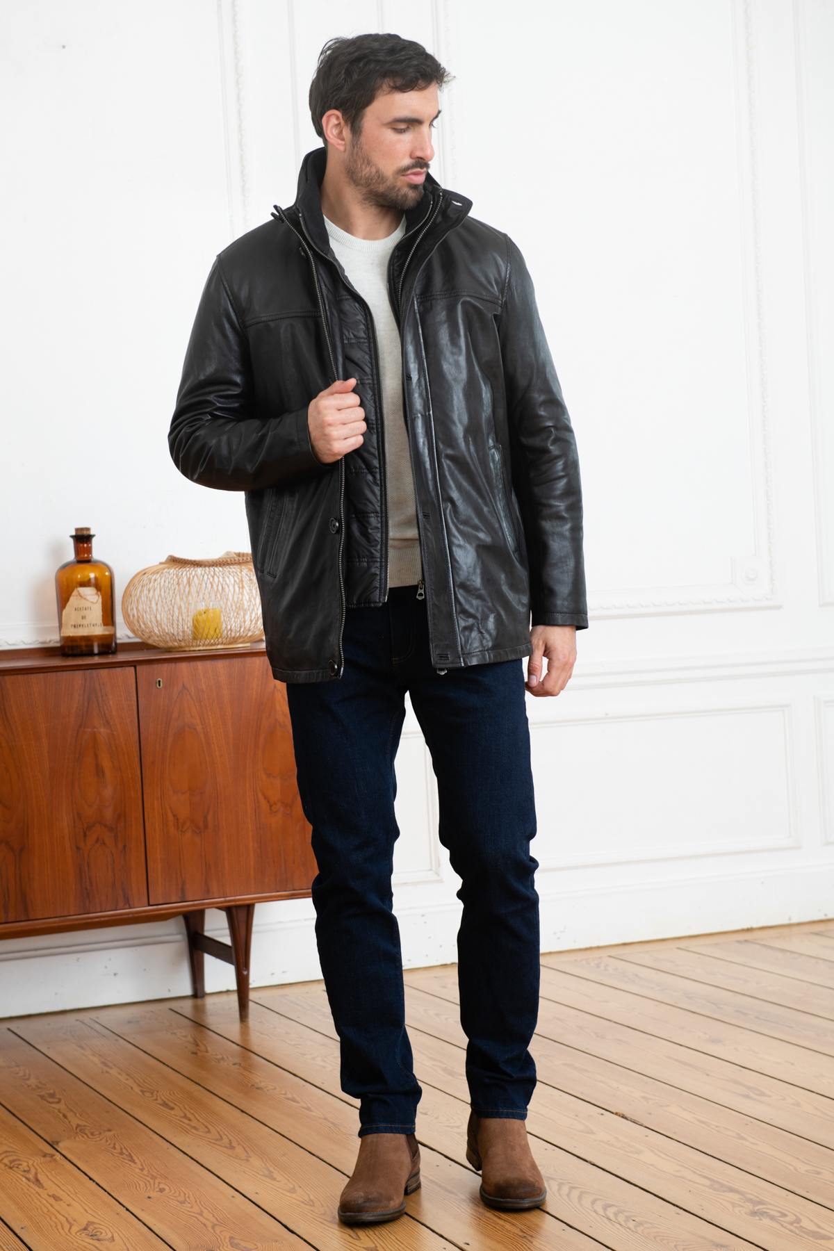 Cazadora Hombre Daytona TYLER IC LAMB ZENITH H23 BLACK — vista 2