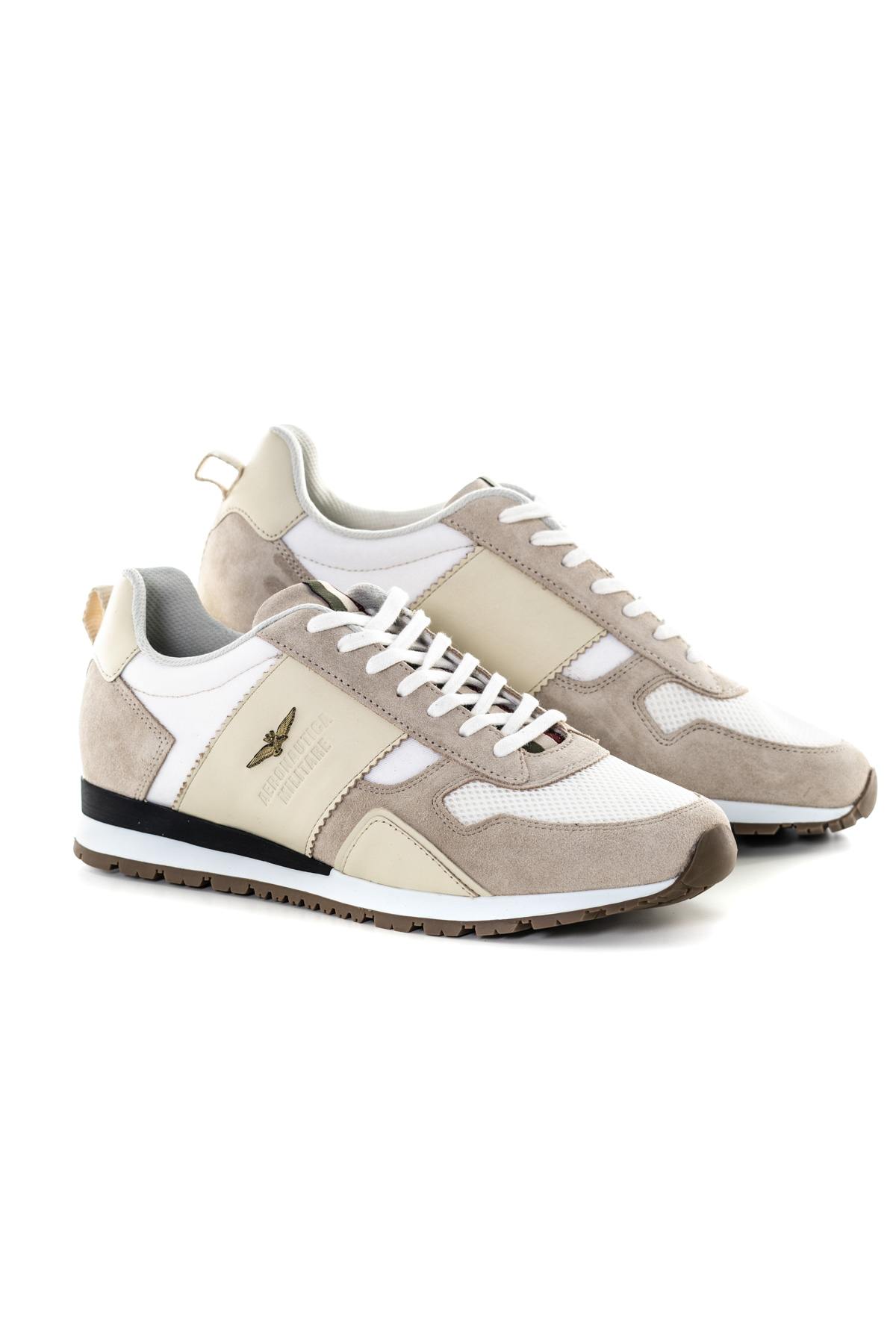 Herren Freizeitschuhe Aeronautica Militare 231SC246CT3106 94401 OFF WHITE PANNA BEIGE — Ansicht 1