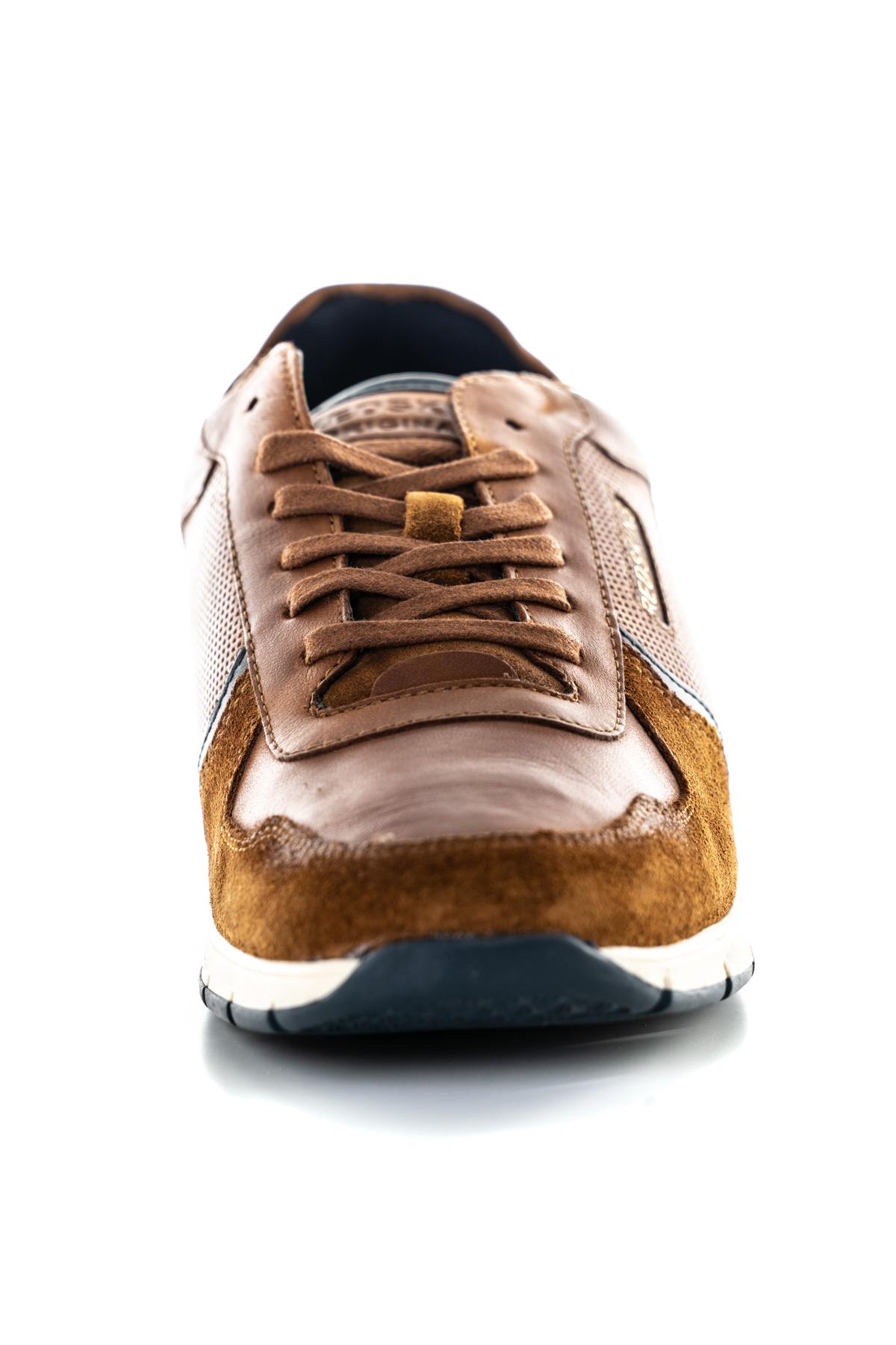 Scarpe Da Ginnastica In Pelle Uomo Redskins ADORE COGNAC MARINE — vista 6