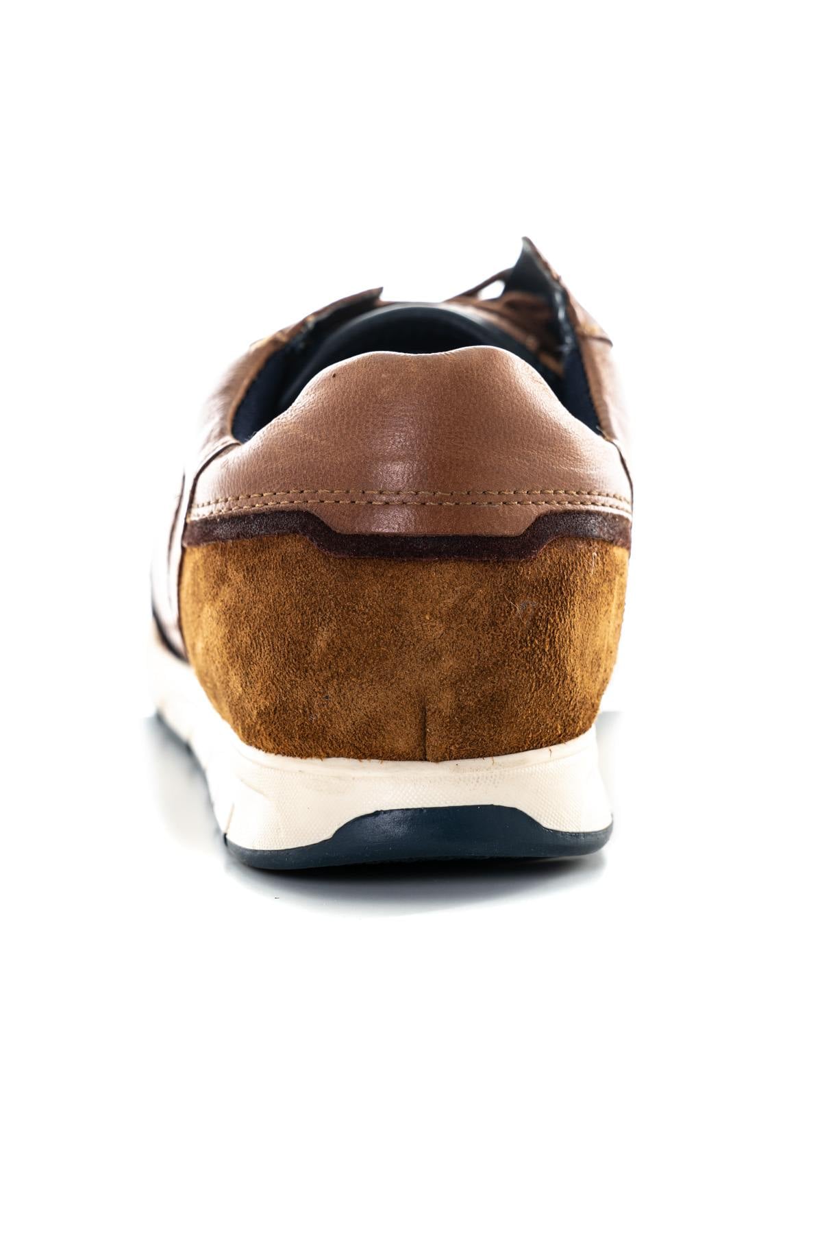 Scarpe Da Ginnastica In Pelle Uomo Redskins ADORE COGNAC MARINE — vista 7