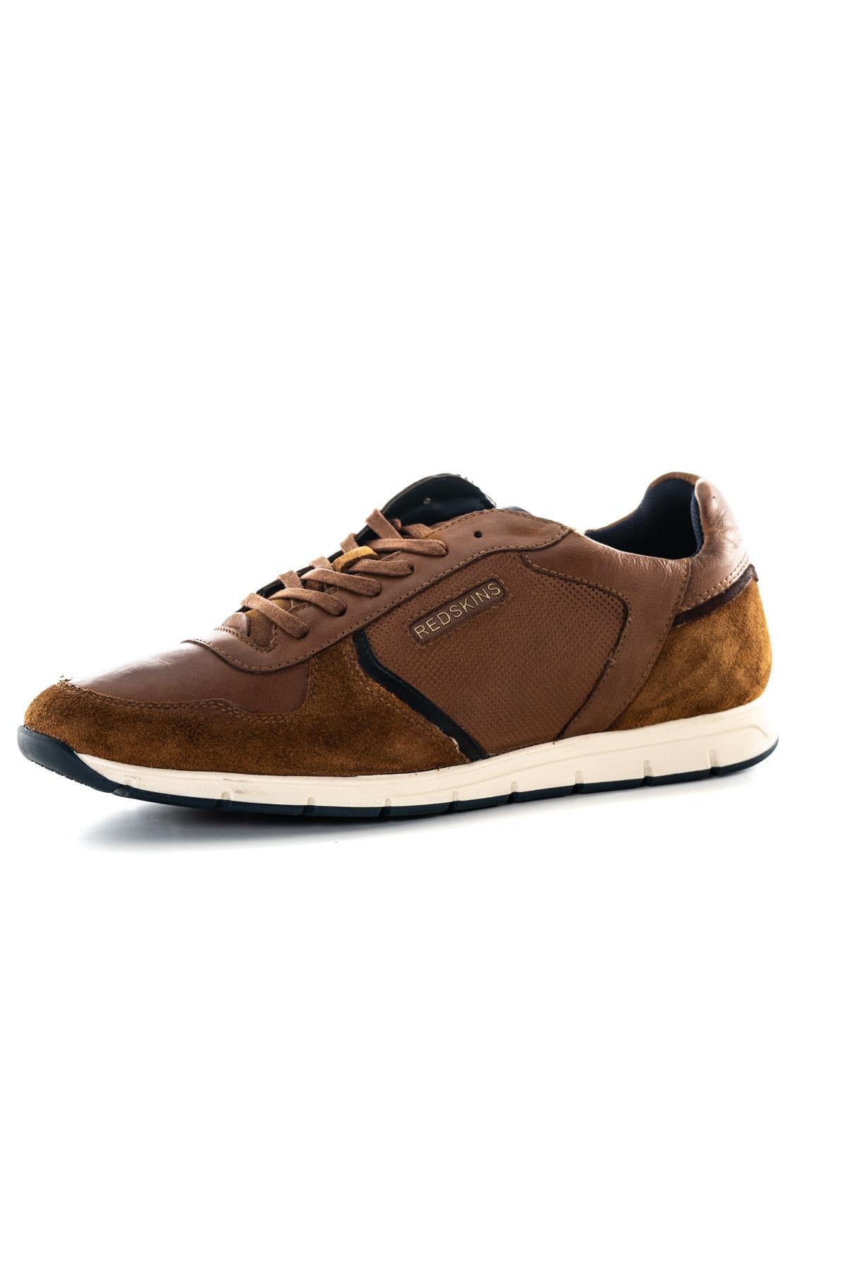 Scarpe Da Ginnastica In Pelle Uomo Redskins ADORE COGNAC MARINE — vista 8