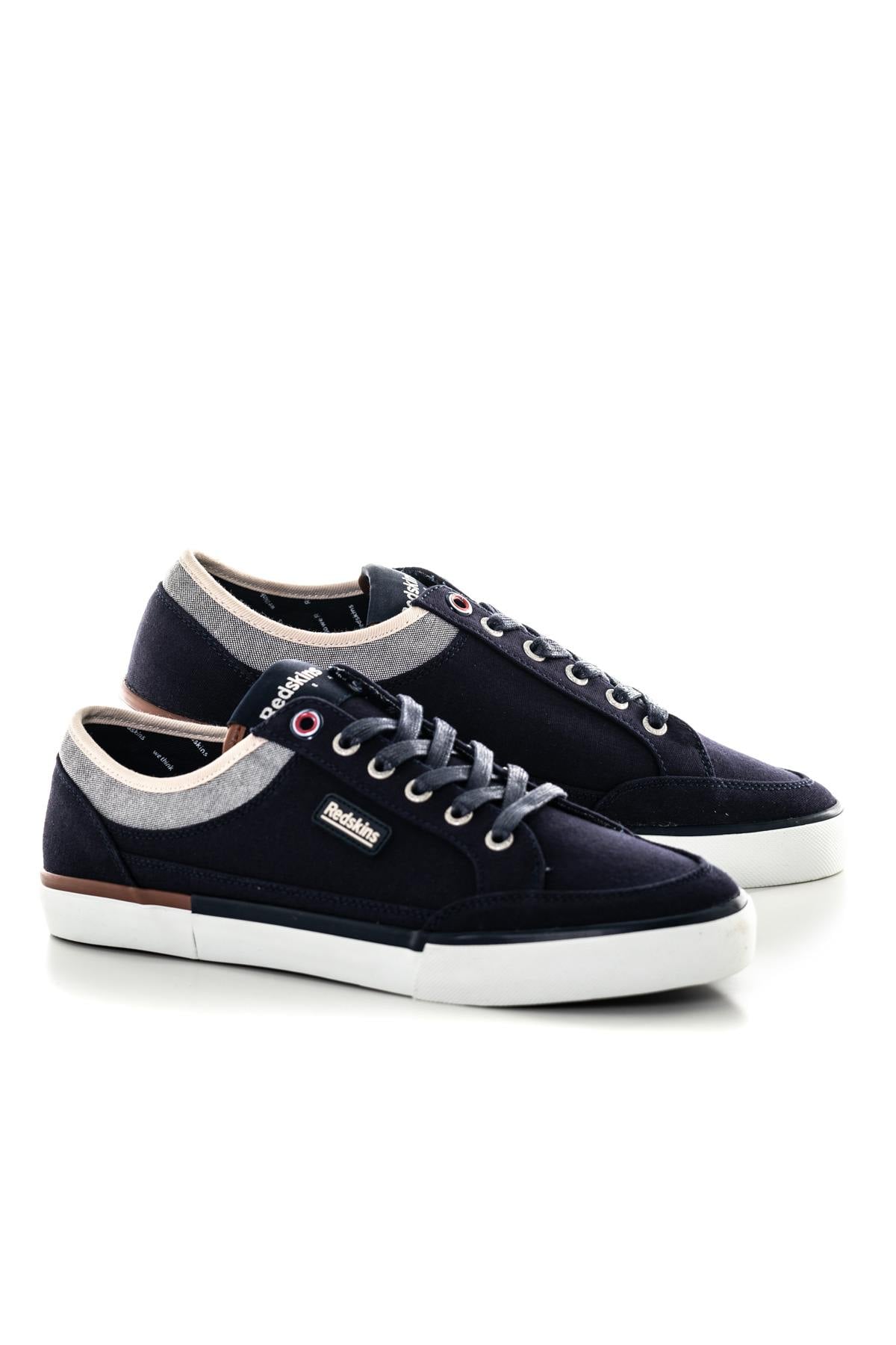 Baskets En Toile Homme Redskins GENIAL MARINE GRIS — vue 1