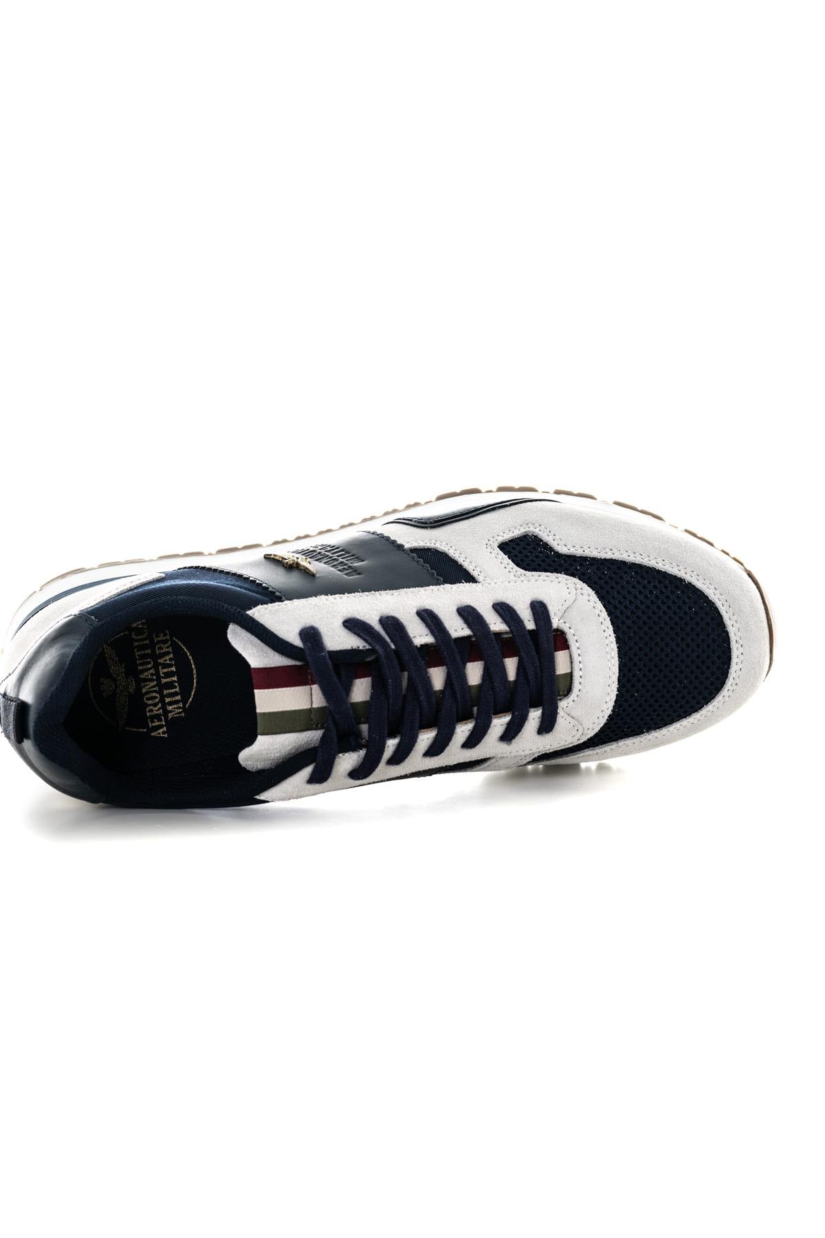 Herren Freizeitschuhe Aeronautica Militare 231SC246CT3106 94402 BLU GRIGIO — Ansicht 3
