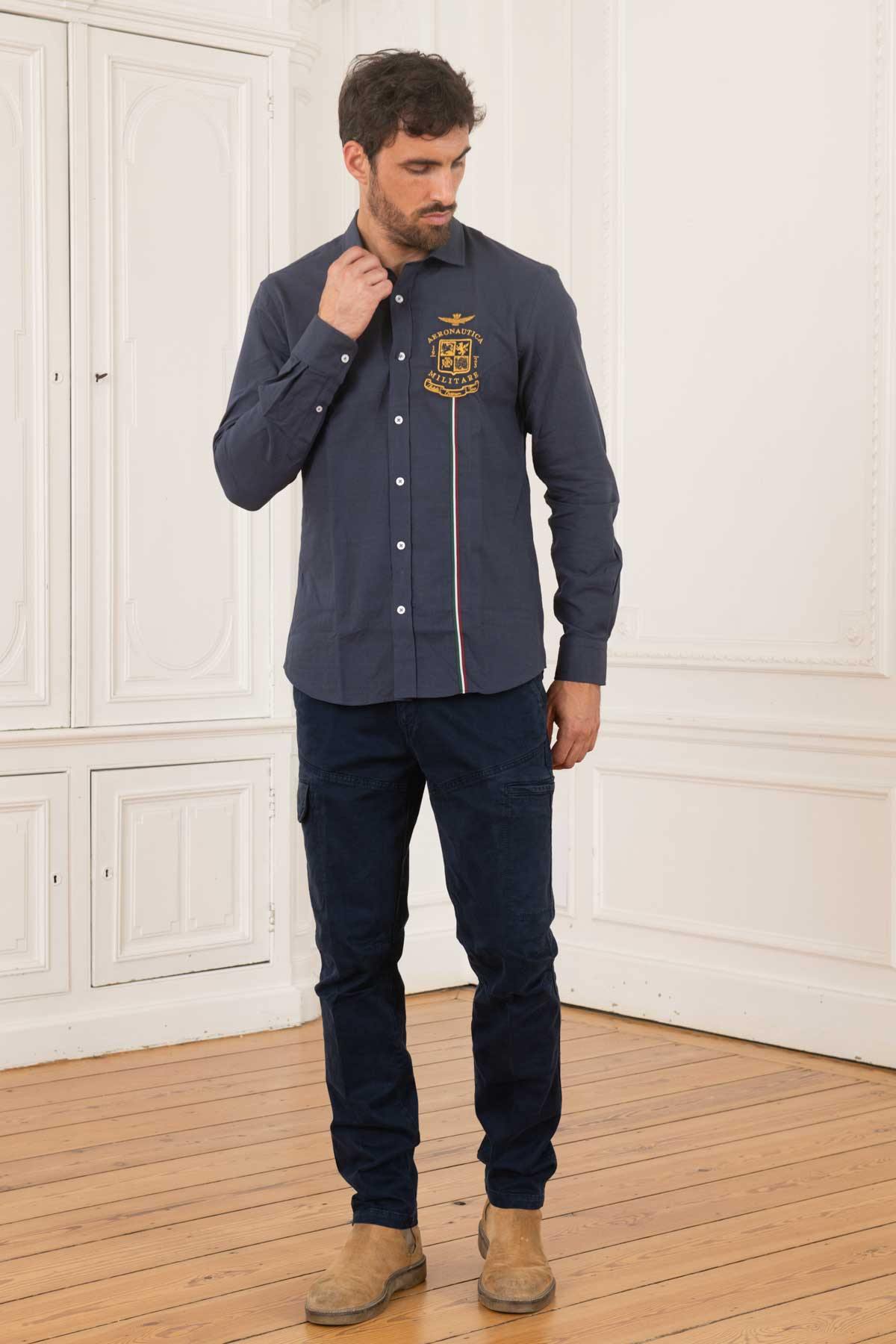 Maglione/felpa Uomo Aeronautica Militare CA1237CT3213 OXFORD BLUE — vista 2