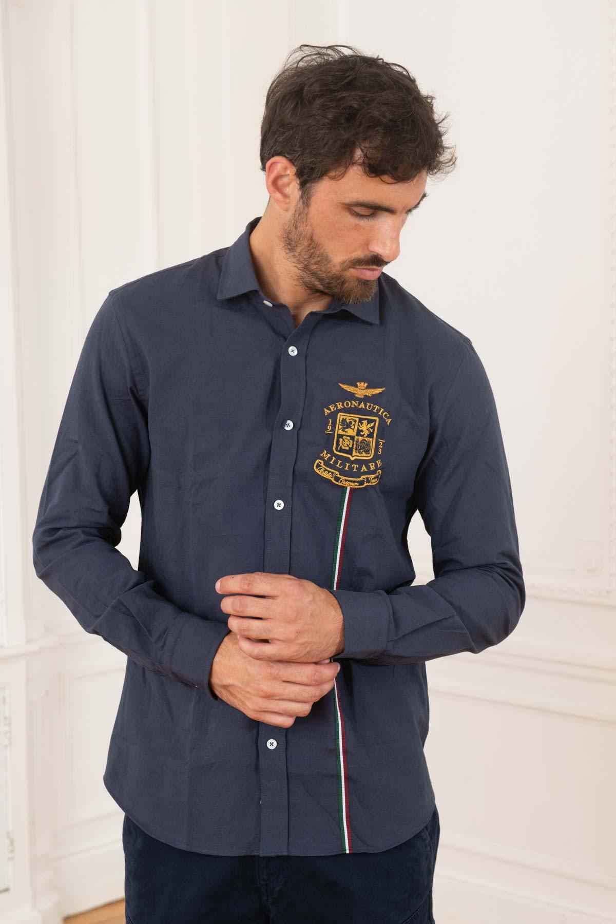 Maglione/felpa Uomo Aeronautica Militare CA1237CT3213 OXFORD BLUE — vista 1