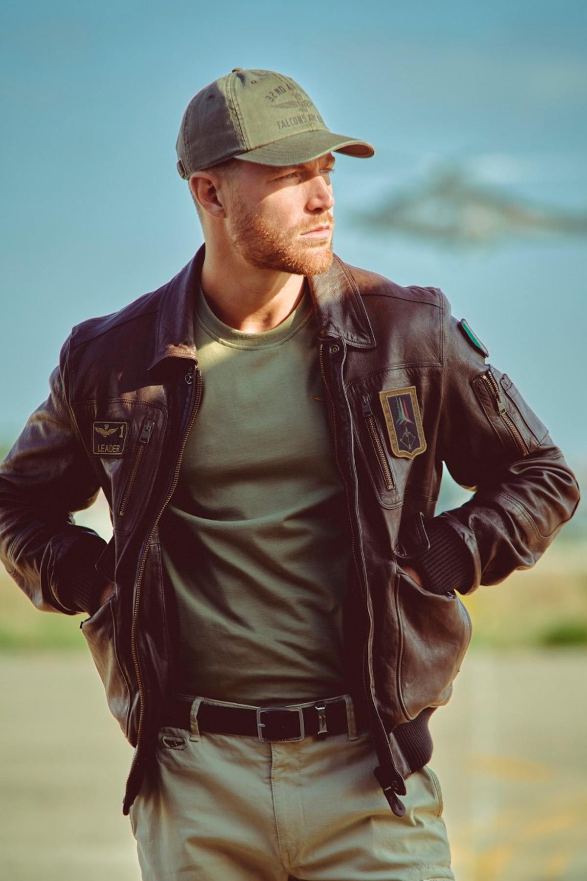 Chaqueta Hombre Aeronautica Militare PN5058U100839 00083 MARRONE — vista 3
