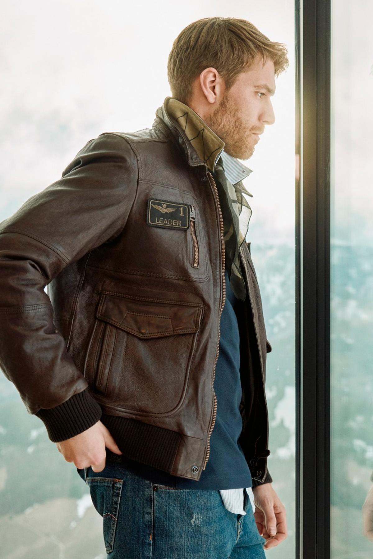 Chaqueta Hombre Aeronautica Militare PN5058U100839 00083 MARRONE — vista 2