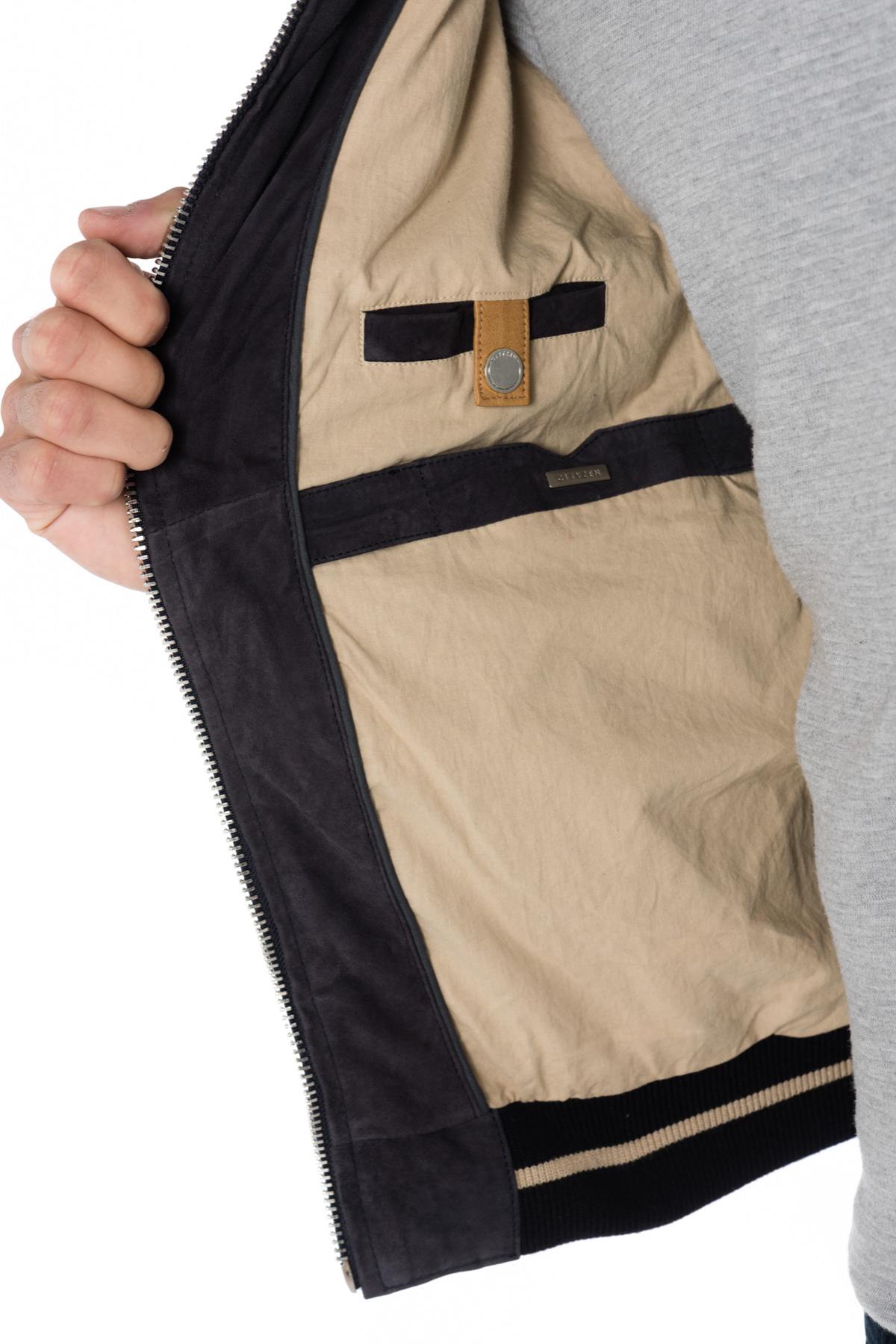Chaqueta Hombre Cityzen ERIDAN GOAT SUEDE NAVY ZZ40 — vista 7