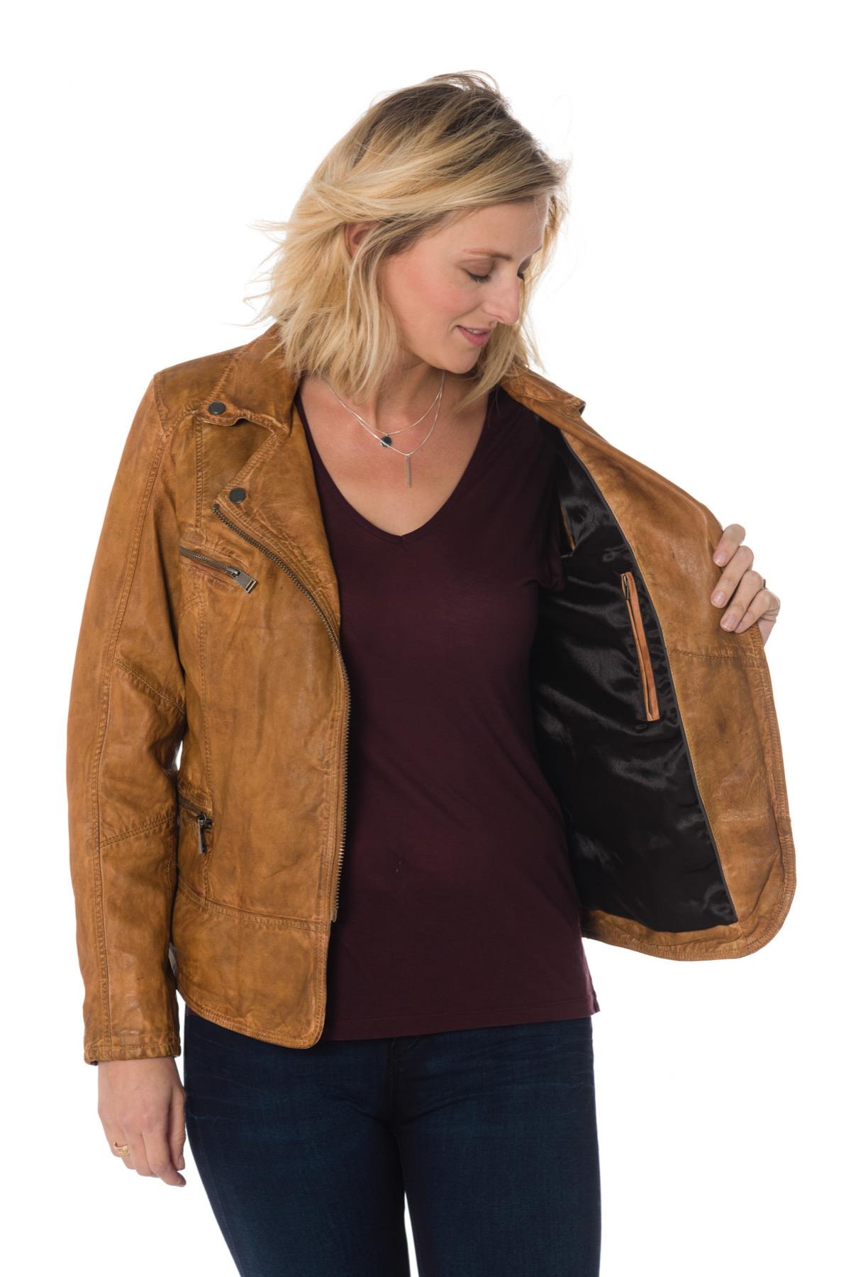 Blouson Femme Cityzen SIENA COGNAC ZZ40 — vue 5